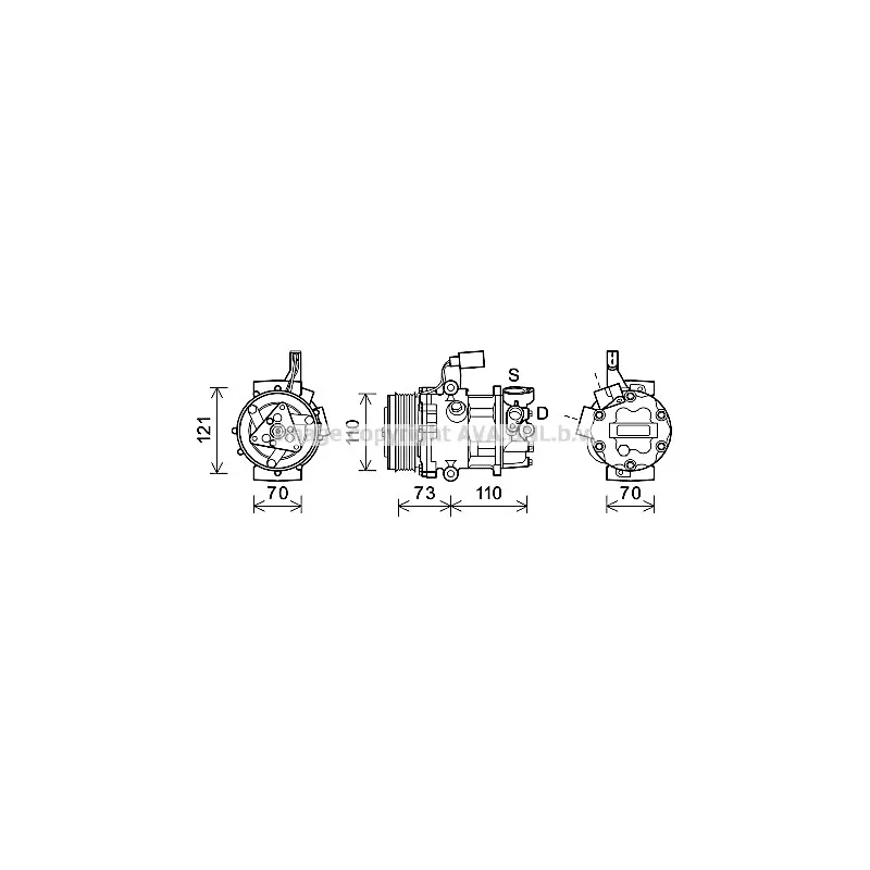 Compresseur, climatisation AVA QUALITY COOLING VNAK375