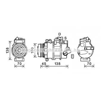 Compresseur, climatisation AVA QUALITY COOLING VNAK384