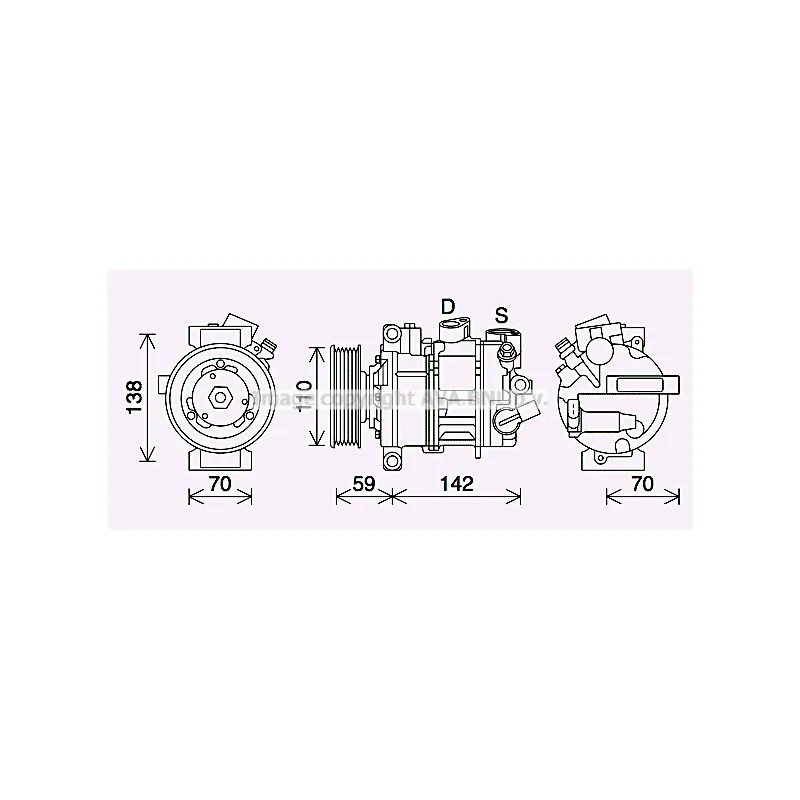 Compresseur, climatisation AVA QUALITY COOLING VNAK401