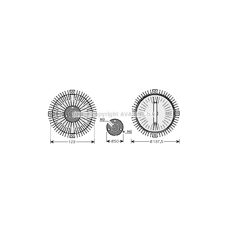 Embrayage, ventilateur de radiateur AVA QUALITY COOLING VNC273