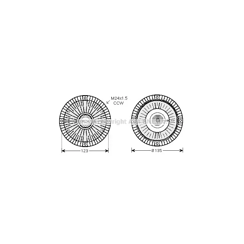 Embrayage, ventilateur de radiateur AVA QUALITY COOLING VNC274