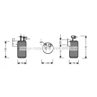 Filtre déshydratant, climatisation AVA QUALITY COOLING VND017