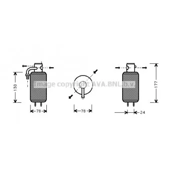 Filtre déshydratant, climatisation AVA QUALITY COOLING VND051
