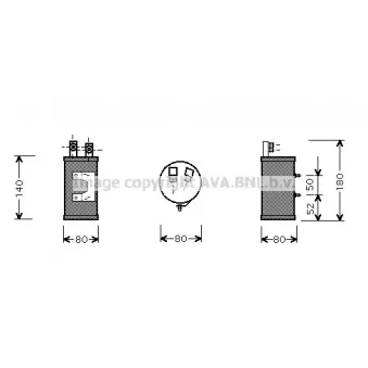 Filtre déshydratant, climatisation AVA QUALITY COOLING VND065