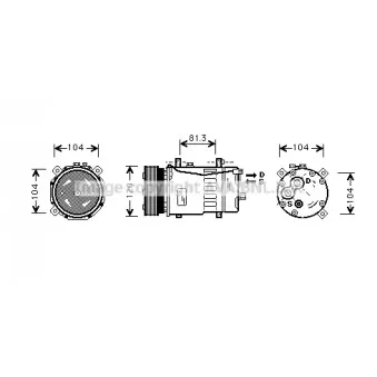 Compresseur, climatisation AVA QUALITY COOLING VNK049