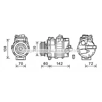 Compresseur, climatisation AVA QUALITY COOLING VNK386