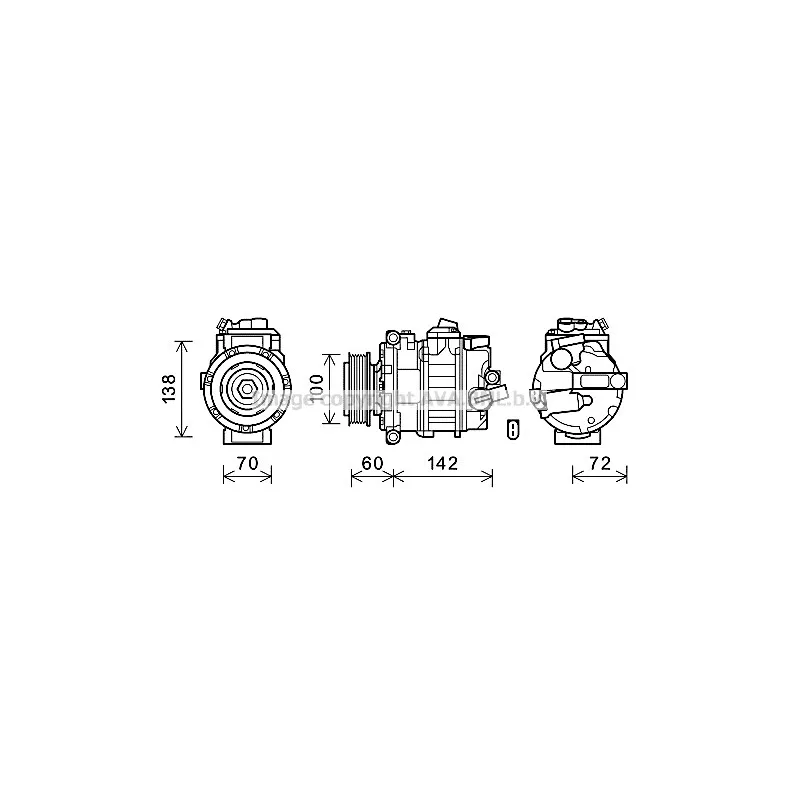 Compresseur, climatisation AVA QUALITY COOLING VNK386