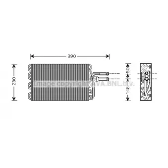 Évaporateur climatisation AVA QUALITY COOLING VNV185