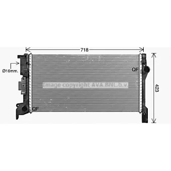 Radiateur, refroidissement du moteur AVA QUALITY COOLING VO2307