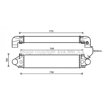 Intercooler, échangeur AVA QUALITY COOLING VO4190