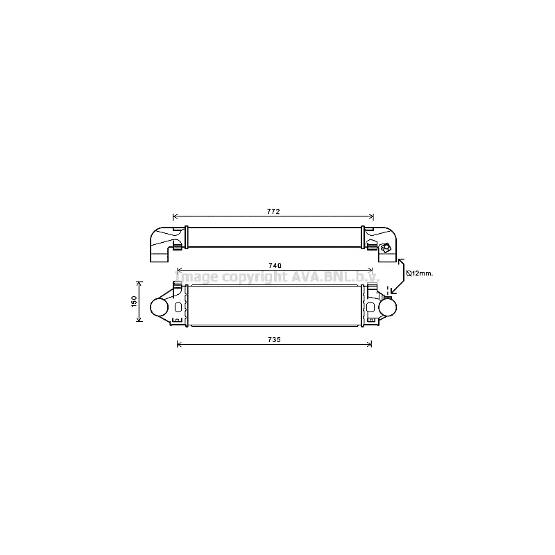 Intercooler, échangeur AVA QUALITY COOLING VO4190