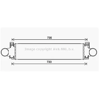 Intercooler, échangeur AVA QUALITY COOLING VO4296