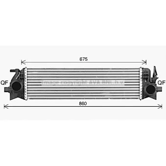 Intercooler, échangeur AVA QUALITY COOLING VO4305