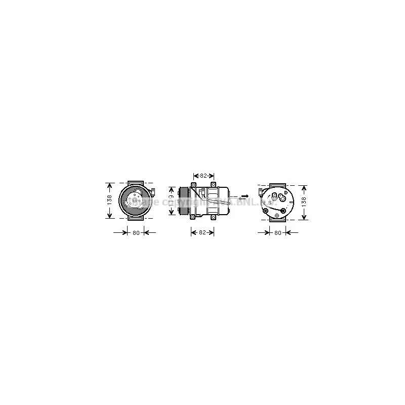 Compresseur, climatisation AVA QUALITY COOLING VOAK054