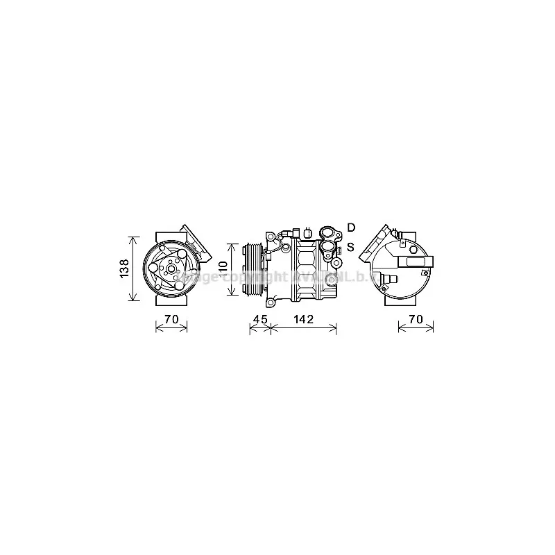 Compresseur, climatisation AVA QUALITY COOLING VOK192
