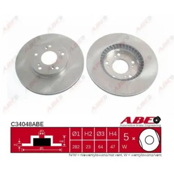 Jeu de 2 disques de frein avant ABE