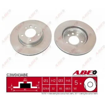 Disque de frein avant gauche ABE