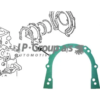 Joint, couverle de carter (carter de vilebrequin) JP GROUP 1119100100
