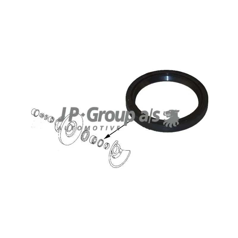Bague d'étanchéité, roulement de roue JP GROUP 1142000400