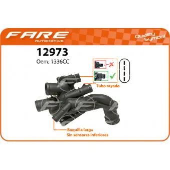 Thermostat, liquide de refroidissement FARE SA 12973