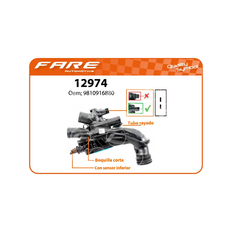 Thermostat, liquide de refroidissement FARE SA 12974