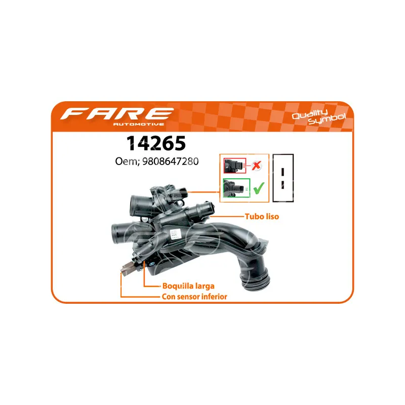 Thermostat, liquide de refroidissement FARE SA 14265