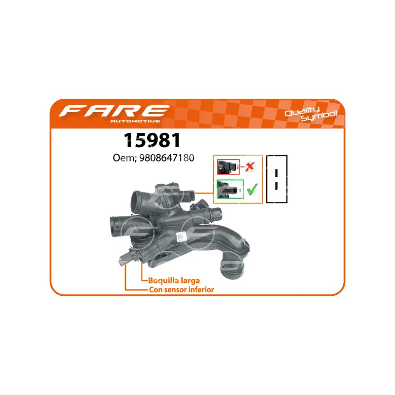 Thermostat, liquide de refroidissement FARE SA 15981