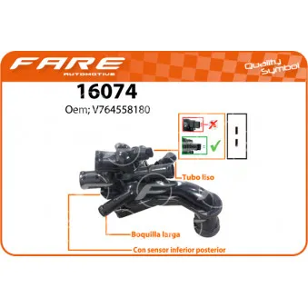 Thermostat, liquide de refroidissement FARE SA 16074