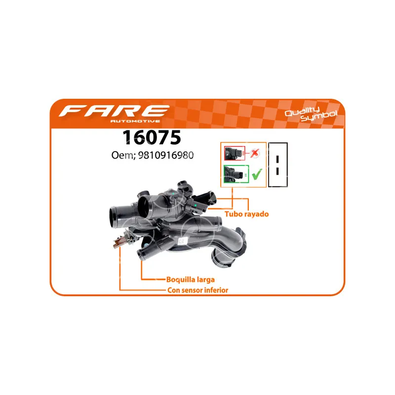 Thermostat, liquide de refroidissement FARE SA 16075