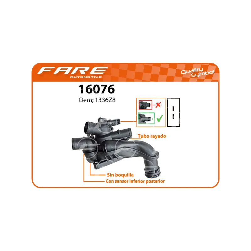 Thermostat, liquide de refroidissement FARE SA 16076