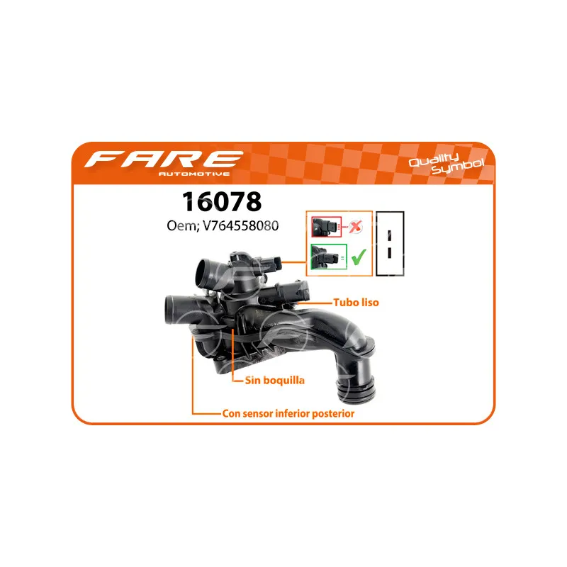 Thermostat, liquide de refroidissement FARE SA 16078