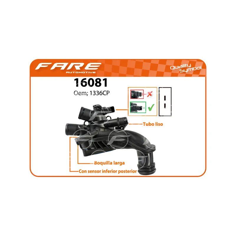 Thermostat, liquide de refroidissement FARE SA 16081