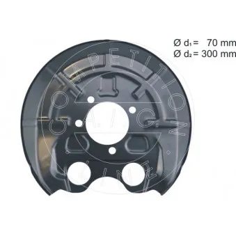 Déflecteur, disque de frein arrière droit AIC 56696