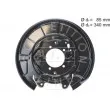 Déflecteur, disque de frein arrière droit AIC 58275 - Visuel 1
