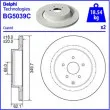 Jeu de 2 disques de frein arrière DELPHI BG5039C - Visuel 2