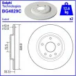 Jeu de 2 disques de frein arrière DELPHI BG4829C - Visuel 2