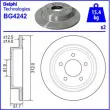 Jeu de 2 disques de frein arrière DELPHI BG4242 - Visuel 3