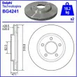 Jeu de 2 disques de frein avant DELPHI BG4241 - Visuel 3