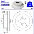 Jeu de 2 disques de frein arrière DELPHI BG3680C - Visuel 2
