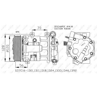 Compresseur, climatisation NRF 32682G