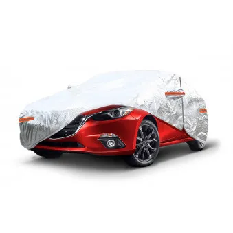 HOUSSE DE VOITURE EN ALUMINIUM avec ZIP, RÉFLÉCHISSANT, 120g + coton, Argent, taille: SUV / VAN L AMIO 01113