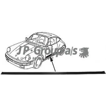 Baguette et bande protectrice, porte JP GROUP 1689800300