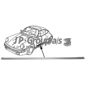 Baguette et bande protectrice, porte JP GROUP 1689800400