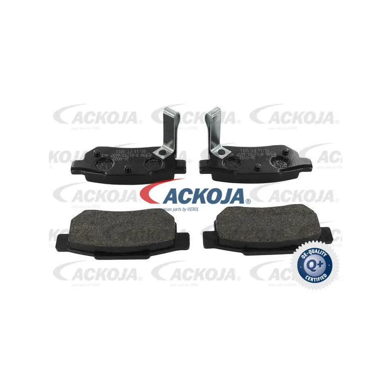 Jeu de 4 plaquettes de frein arrière ACKOJA A26-0022
