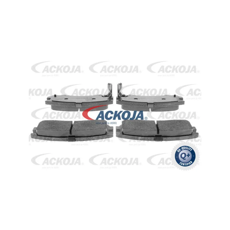 Jeu de 4 plaquettes de frein arrière ACKOJA A37-0007