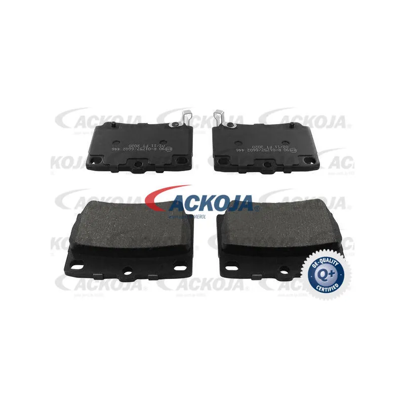 Jeu de 4 plaquettes de frein arrière ACKOJA A37-0015