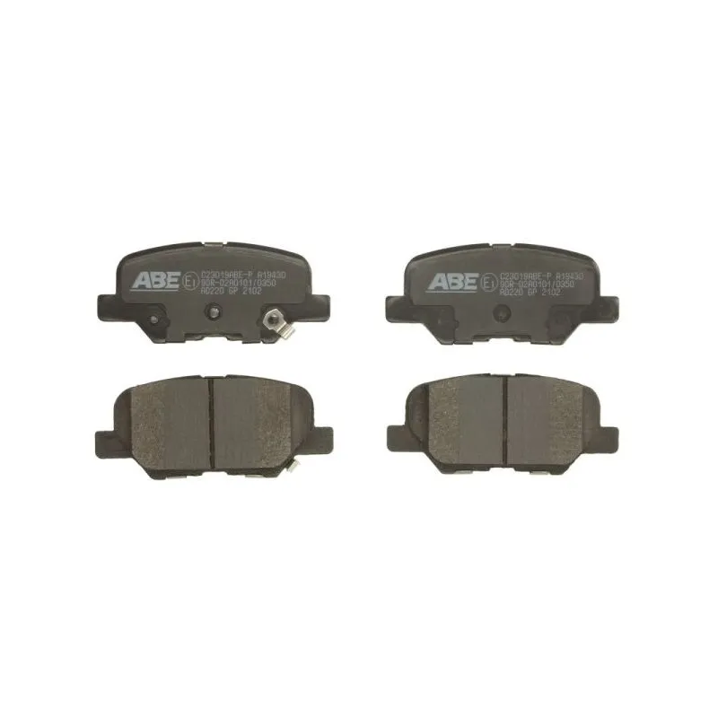 Jeu de 4 plaquettes de frein arrière ABE C23019ABE-P