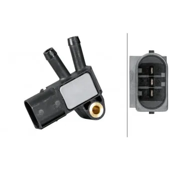 Capteur, pression des gaz échappement HELLA 6PP 009 409-351