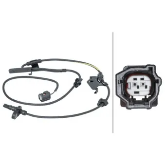 Capteur, vitesse de roue avant droit HELLA 6PU 012 679-781
