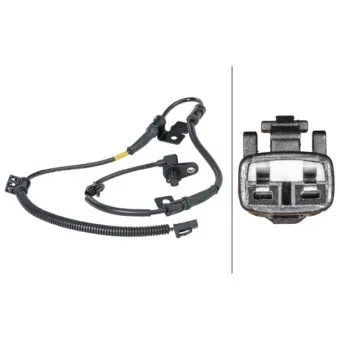 Capteur, vitesse de roue avant droit HELLA 6PU 012 679-851